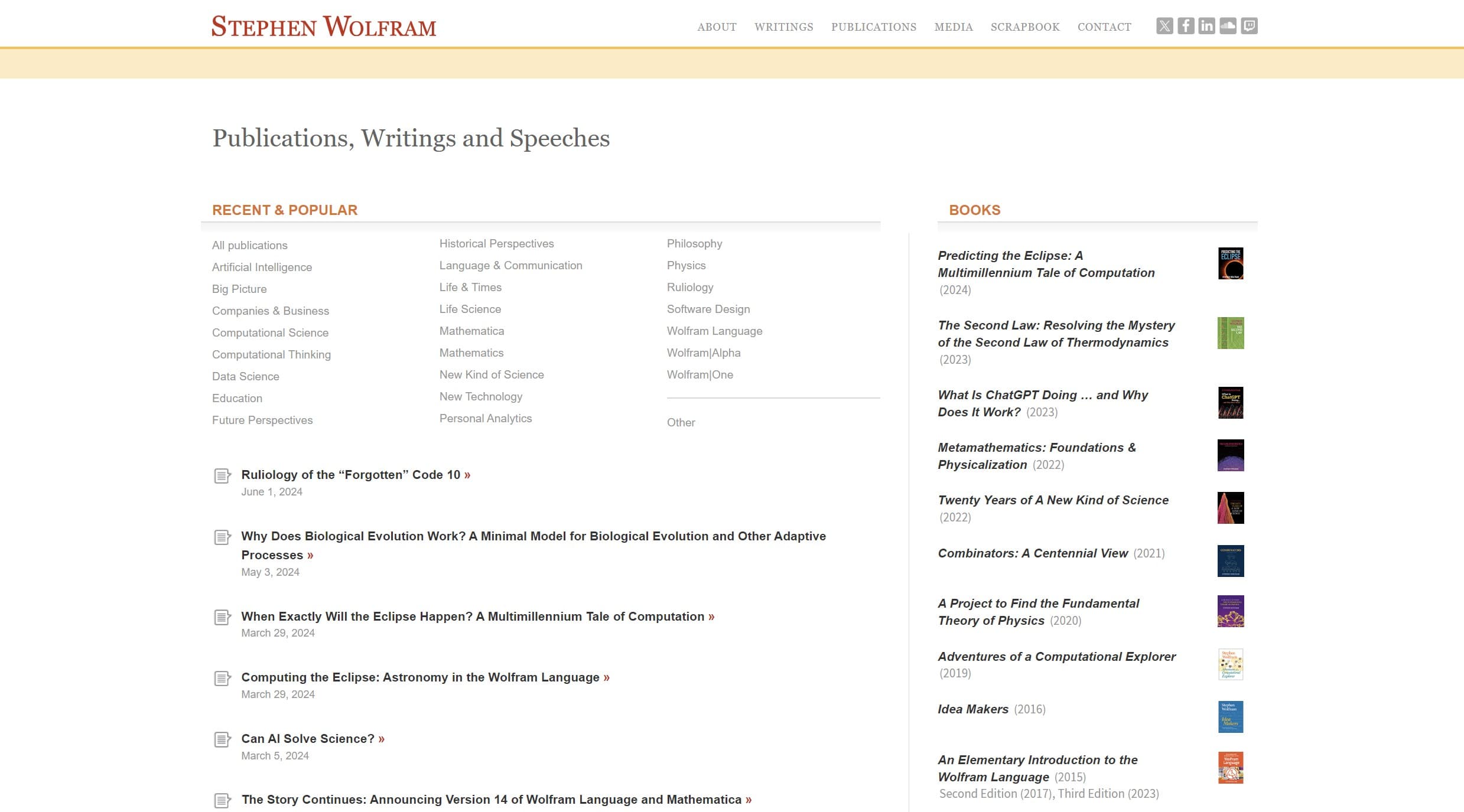 Stephen Wolfram Articles